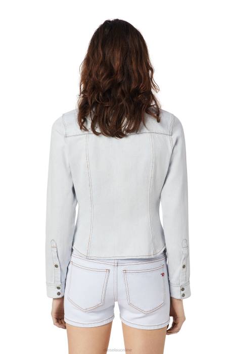 Diesel Women de-rin western shirt FLL0968 Apparel Light Blue