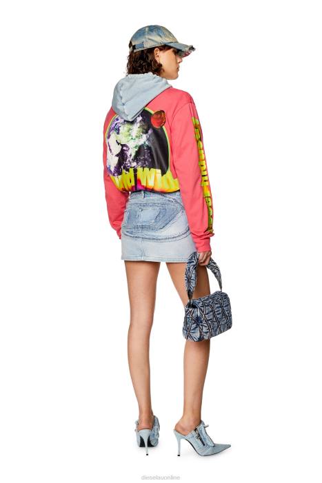 Diesel Women de-ron-s1 FLL01018 Apparel Light Blue