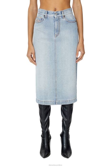 Diesel Women de-ronny pencil skirt FLL01032 Apparel Light Blue