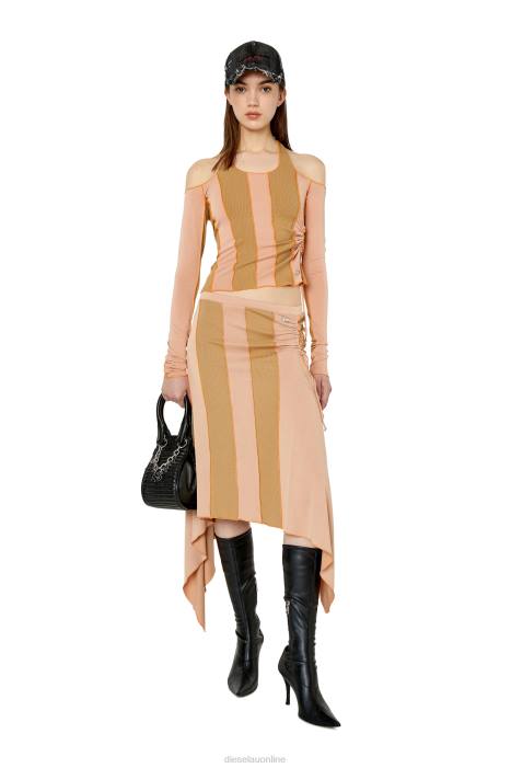 Diesel Women o-lind FLL01036 Apparel Pink/Brown