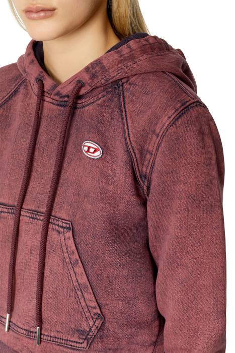 Diesel Women d-angy track denim hoodie FLL0902 Apparel Red