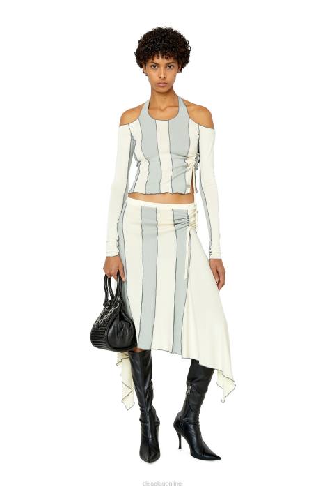 Diesel Women t-lins FLL0949 Apparel Blue/White