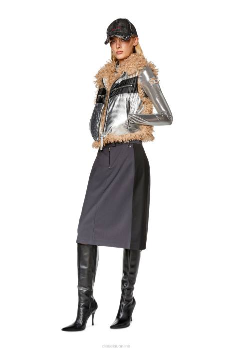 Diesel Women t-metal-l1 FLL0930 Apparel Silver