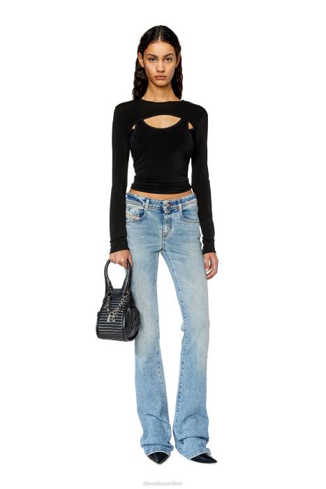 Diesel Women t-olay FLL0946 Apparel Black