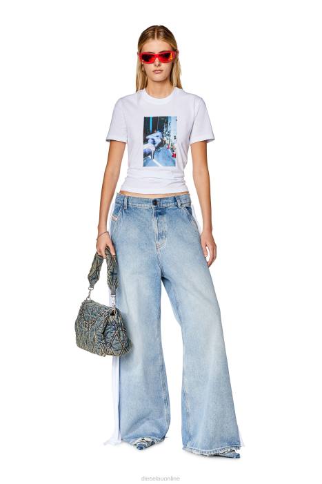 Diesel Women t-reg-l2 FLL0926 Apparel White