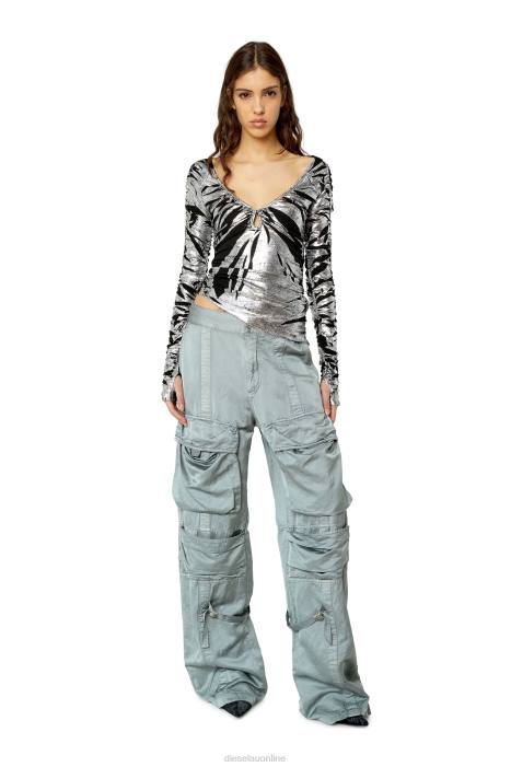 Diesel Women t-rity FLL0958 Apparel Grey