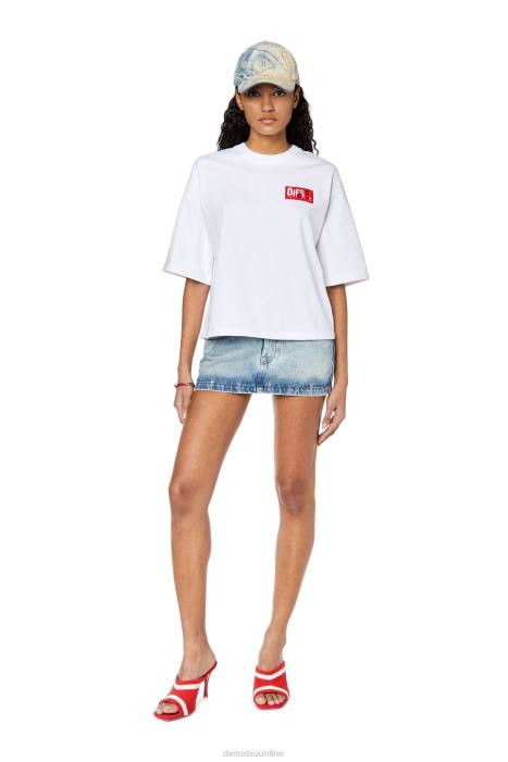 Diesel Women t-rowylabel FLL0922 Apparel White