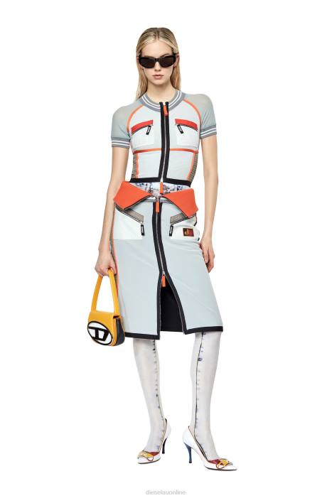 Diesel Women t-toky FLL0912 Apparel Orange/White