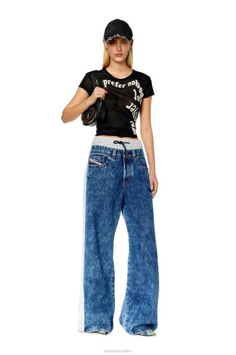Diesel Women t-uncutie-raw FLL0945 Apparel Black